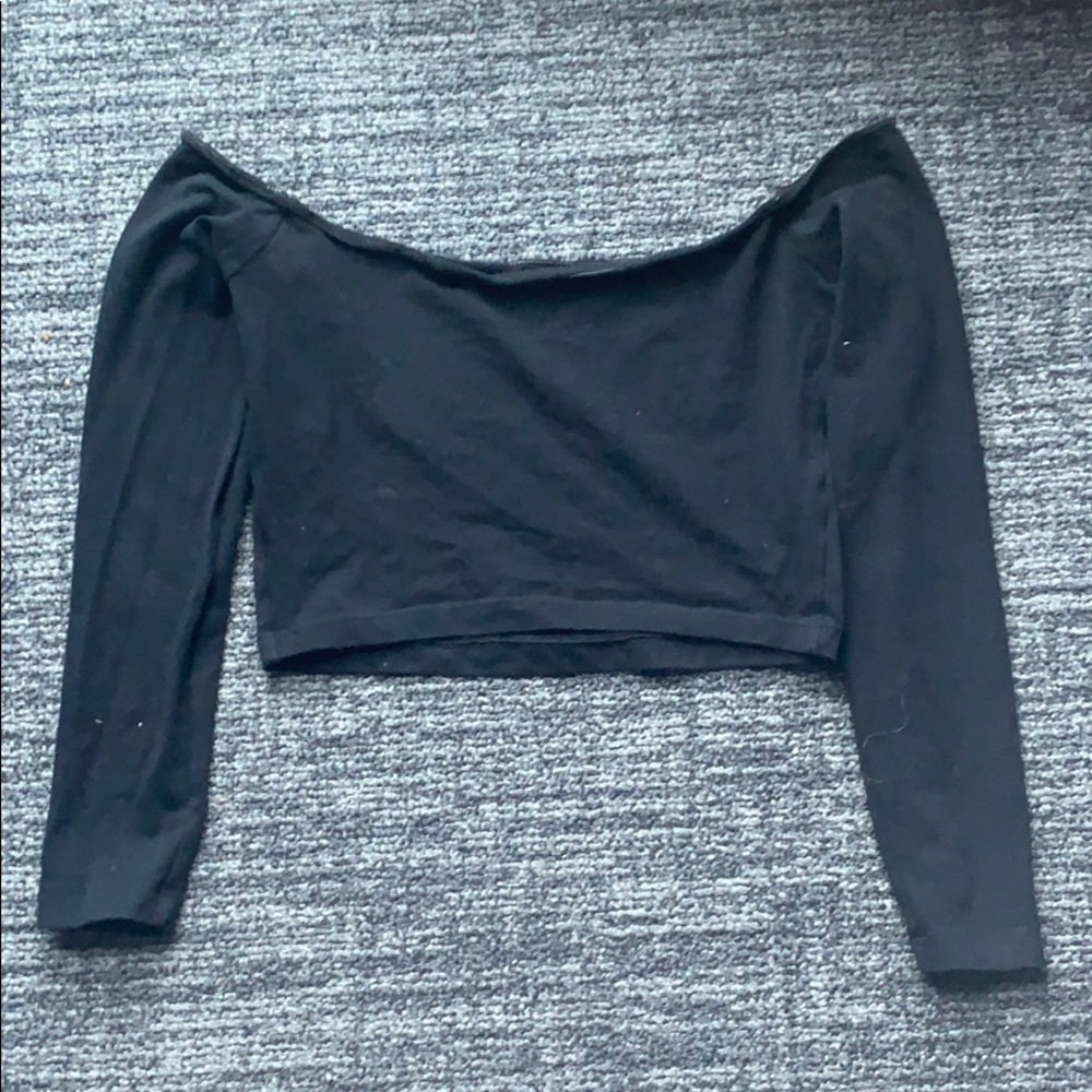 American apparel off the shoulder crop top